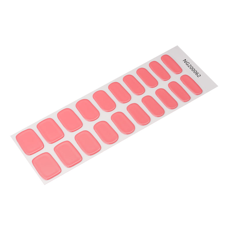 Semi-Cured Gel Nail Wraps - Coral Kiss