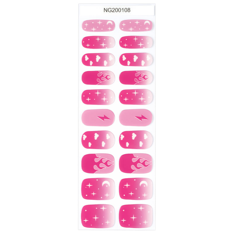 Semi-Cured Gel Nail Wraps - Cosmic Pink