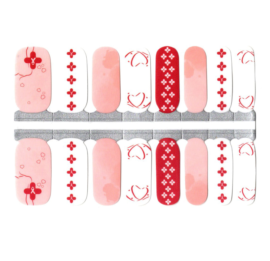 White Smoke Nurse Doctor Ribbon Cancer Awareness Pink and Red
