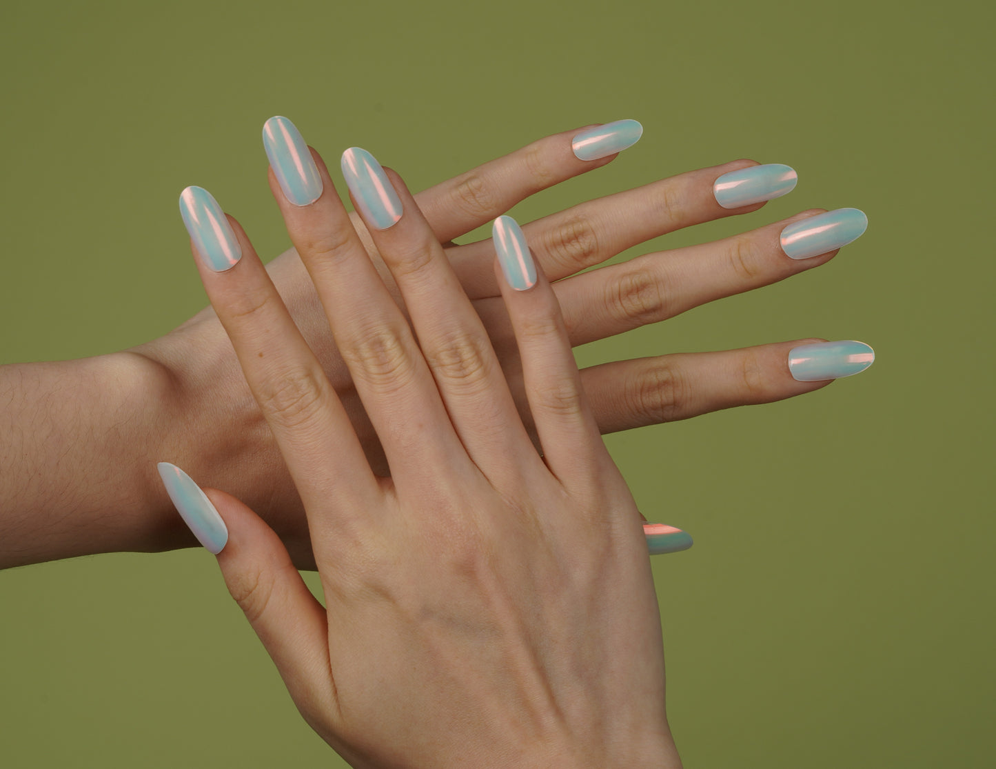 Semi-Cured Gel Nail Wraps - Seafoam Silk