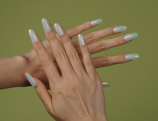 Semi-Cured Gel Nail Wraps - Seafoam Silk