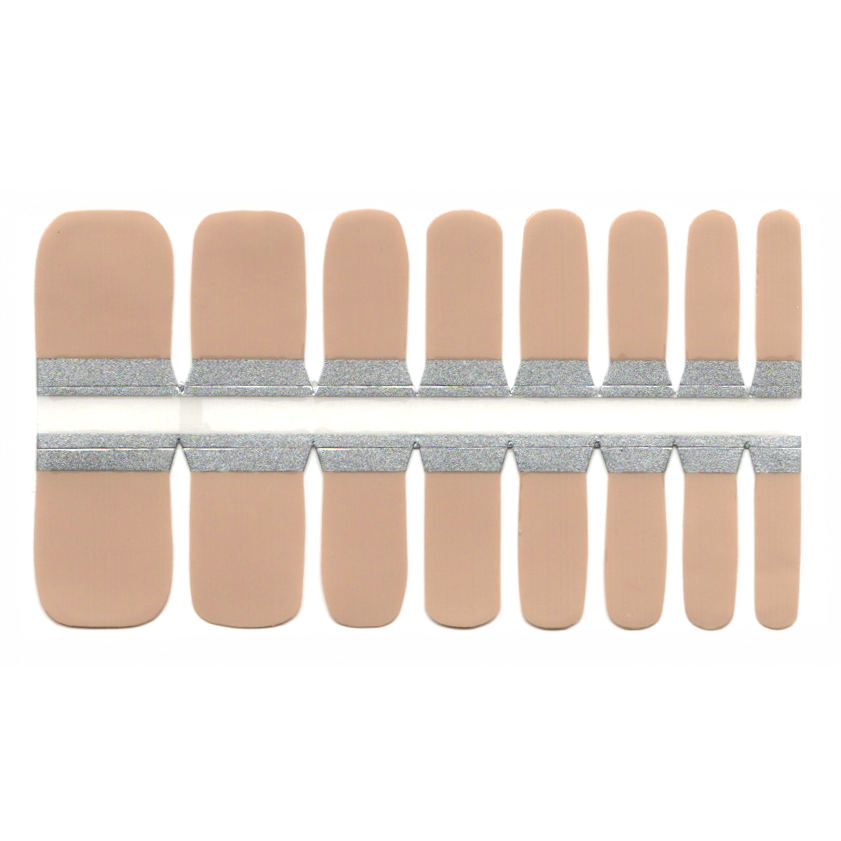 Tan Adult Toe Nails/Kids Finger Nail Wraps Nude Beige Solid Color