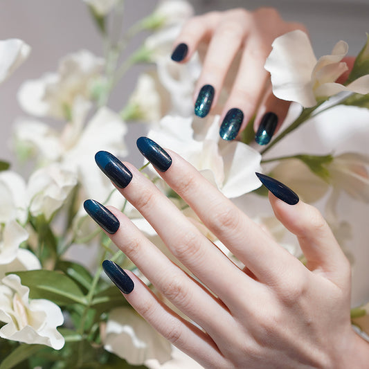 Semi-Cured Gel Nail Wraps - Midnight Teal