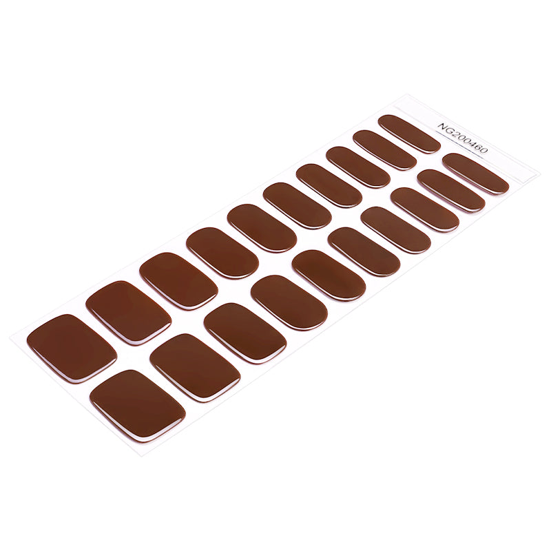 Semi-Cured Gel Nail Wraps - Brown Solid