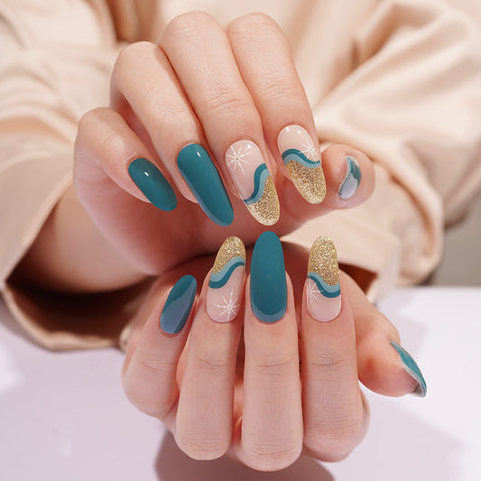 Semi-Cured Gel Nail Wraps - Emerald Drift