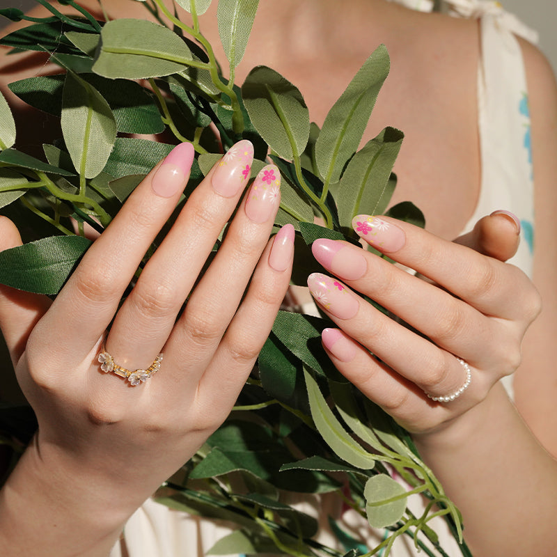 Semi-Cured Gel Nail Wraps - Rosy Garden