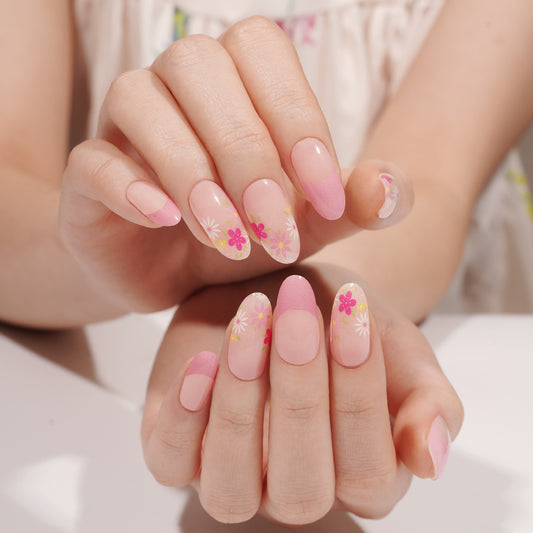 Semi-Cured Gel Nail Wraps - Rosy Garden