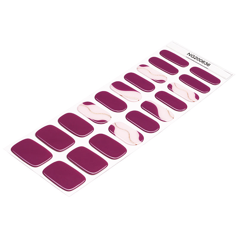 Semi-Cured Gel Nail Wraps - Berry Merlot