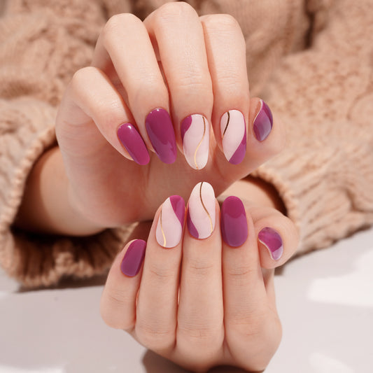 Semi-Cured Gel Nail Wraps - Berry Merlot