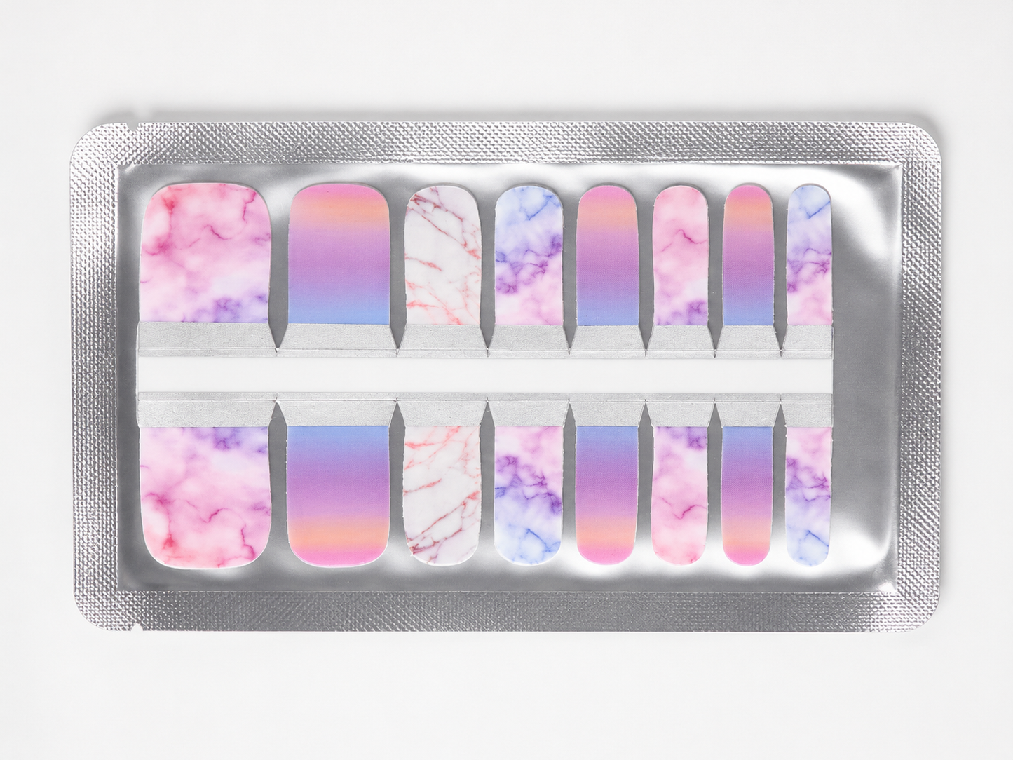 Adult Toe Nails/Kids Finger Nail Wraps - Pastel Marble