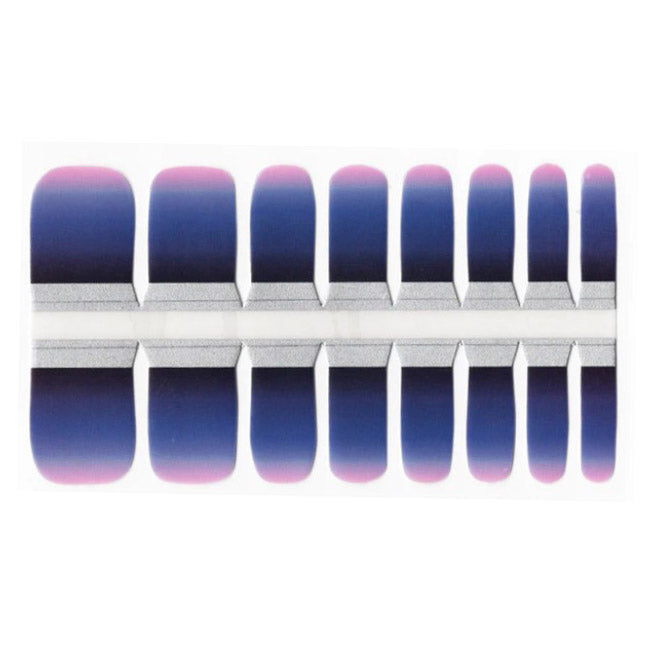 White Smoke Toe Nails/Kids Nail Wraps Navy Pink Ombre