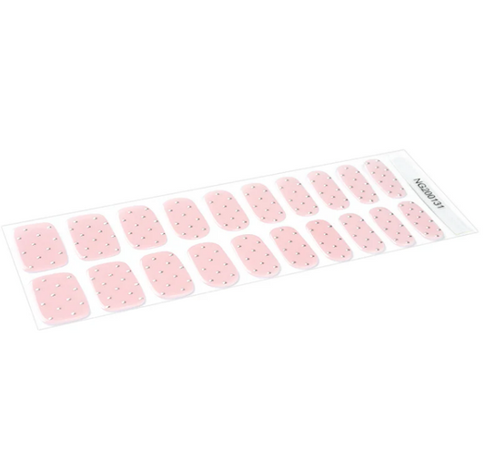 White Smoke Semi-Cured Gel Nail Wraps Pink Champagne
