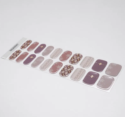 Lavender Semi-Cured Gel Nail Wraps Cozy Couture