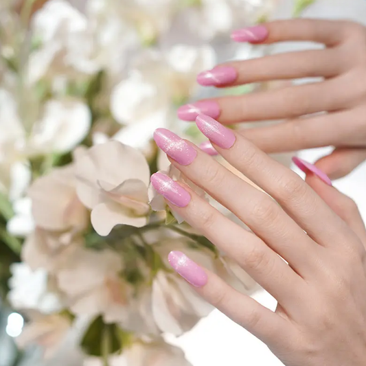 Tan Semi-Cured Gel Nail Wraps Pink Me Up