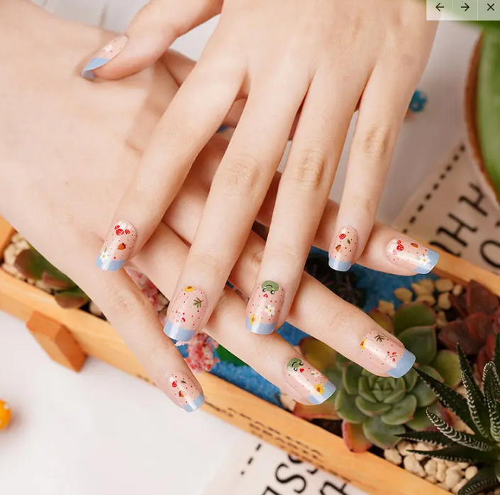 Wheat Semi-Cured Gel Nail Wraps Picnic Perfect