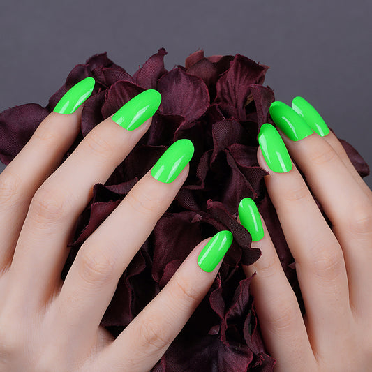 Black Neon Fluorescent Green Solid Color