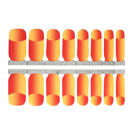 White Smoke Optical Illusion Orange Ombre Gradient