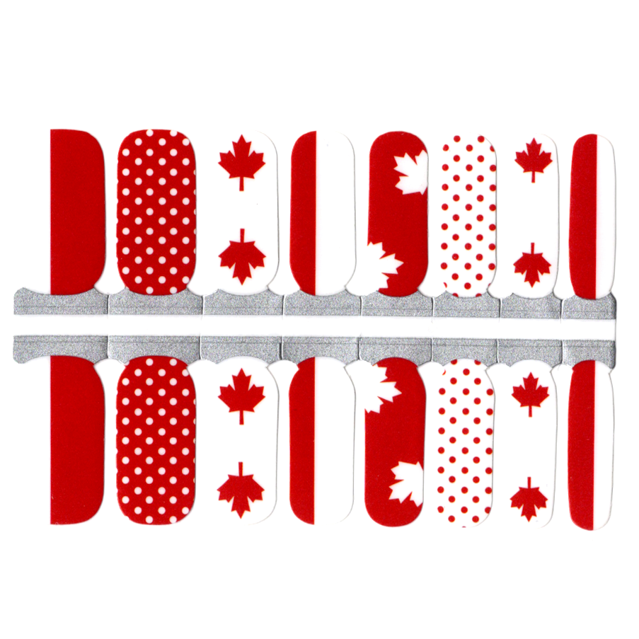White Smoke Canada Day Red and White Maple Leaf
