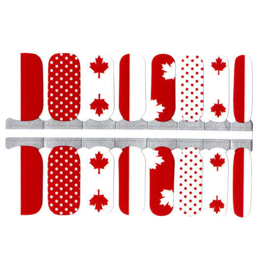 White Smoke Canada Day Red and White Maple Leaf