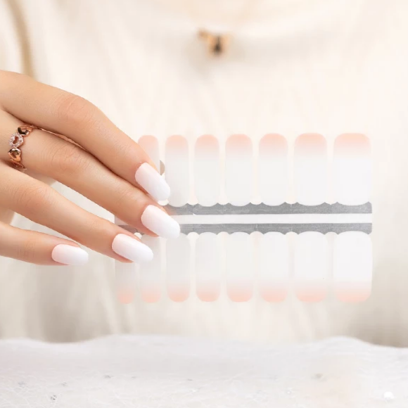 Seashell Beige and White Ombre Gradient