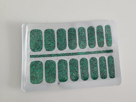 Dark Gray Green Sequin Glitter with Dark Background