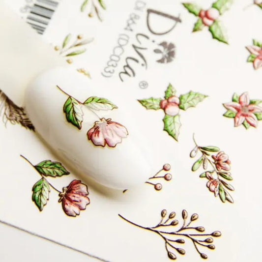 Seashell 3D Fall Autumn Flowers, Acorns