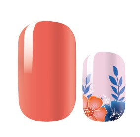 White Smoke Navy Blue and Blush Pink Floral Bliss
