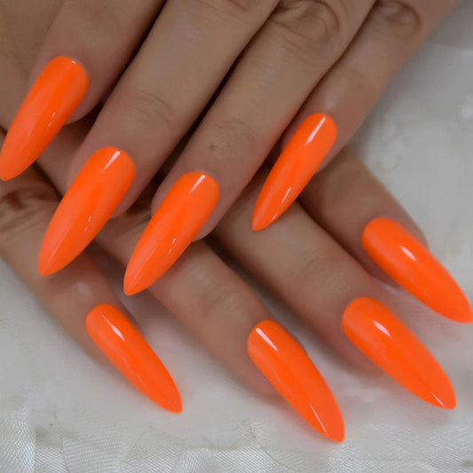 Dim Gray Neon Fluorescent Orange Solid Color