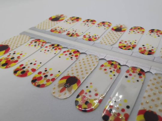 Gray Turkey Thanksgiving Polka Dot with Glitter
