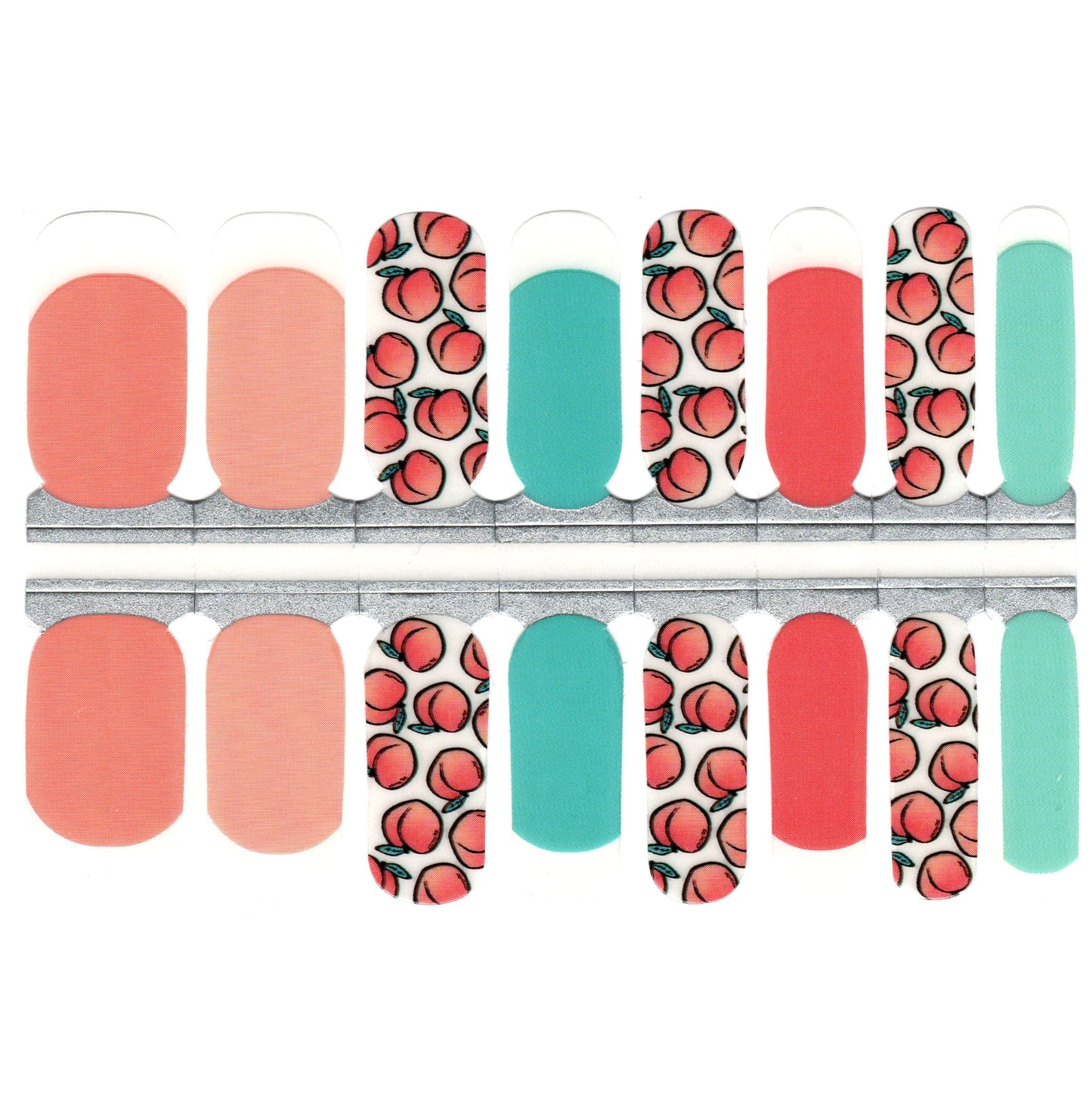 White Smoke Peaches and Cream Pink and Blue with Clear Cut Outs