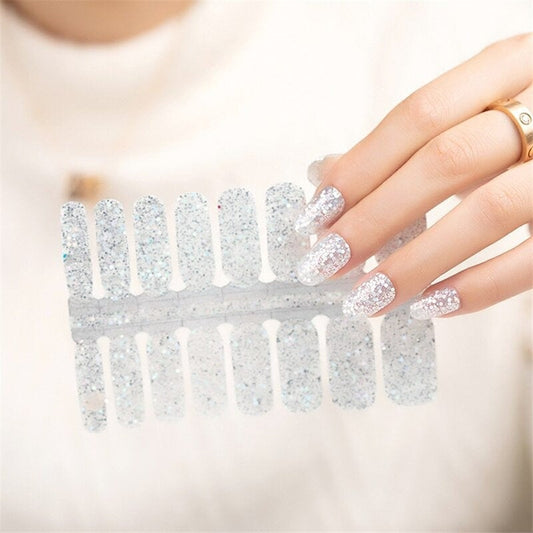 White Smoke Silver Sequin Glitter Overlay with Clear Background