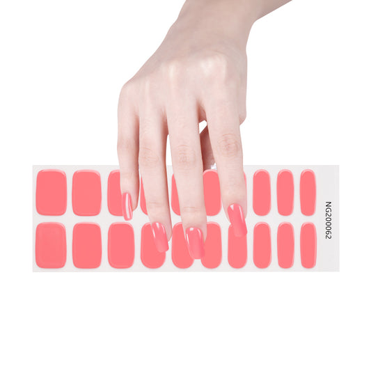 Semi-Cured Gel Nail Wraps - Coral Kiss