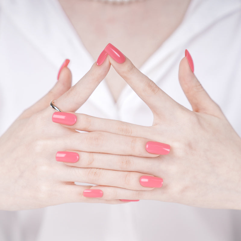 Semi-Cured Gel Nail Wraps - Coral Kiss