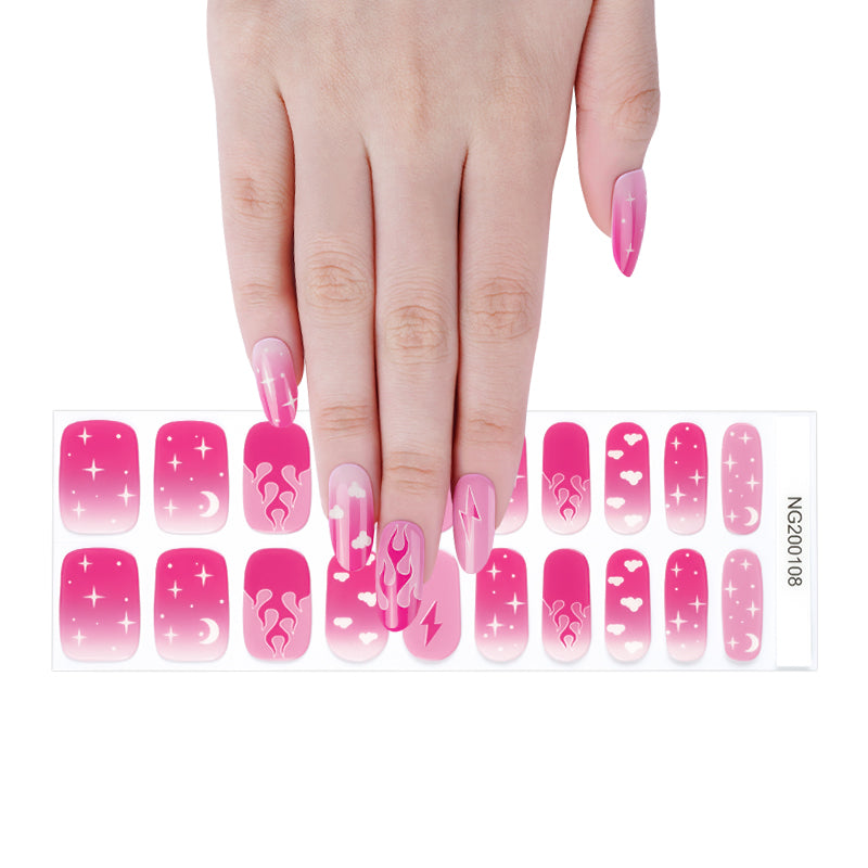 Semi-Cured Gel Nail Wraps - Cosmic Pink