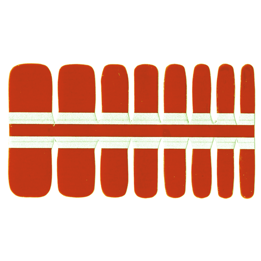 Firebrick Toe Nails/Kids Nail Wraps Brown Solid Color