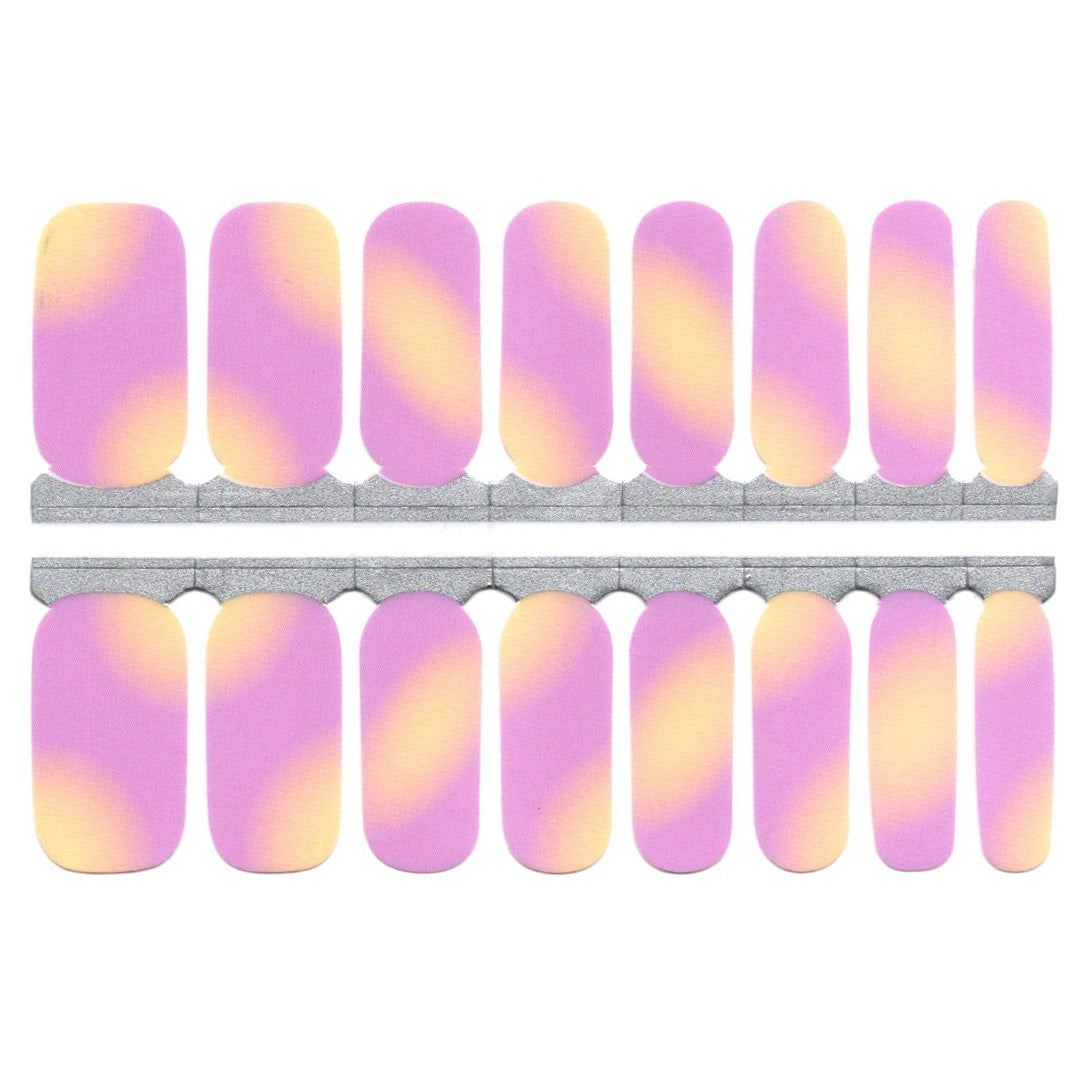 White Smoke Pink Ombre Yellow Purple Spots