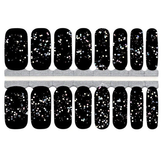 Black Black Silver Sequin Glitter