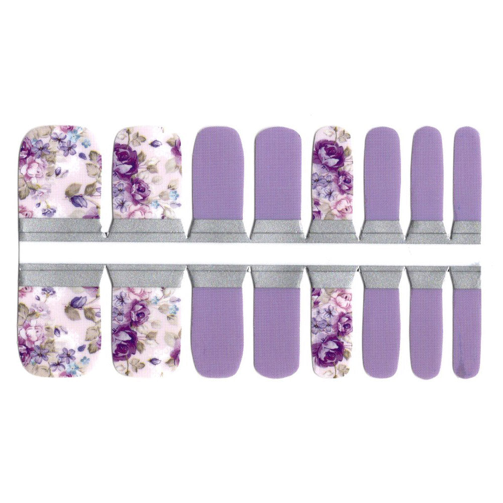 White Smoke Toe Nails/Kids Nail Wraps - Purple Bliss