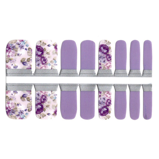 White Smoke Toe Nails/Kids Nail Wraps - Purple Bliss