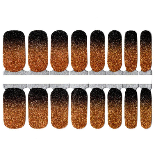 White Smoke Black to Dark Gold Glitter Ombre Gradient