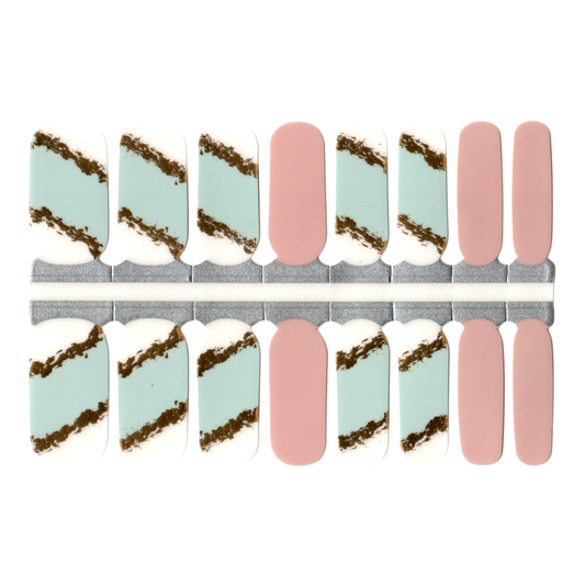 White Smoke Pink Gold Robin Egg Blue Negative Space
