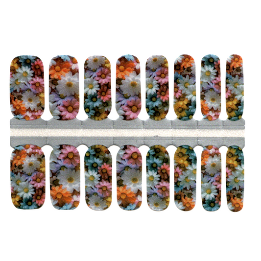 White Smoke Pastel Colorful Flowers Daisies