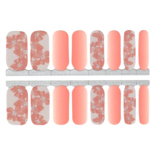 White Smoke Ombre Creamy Orange Flowers Grey Shade