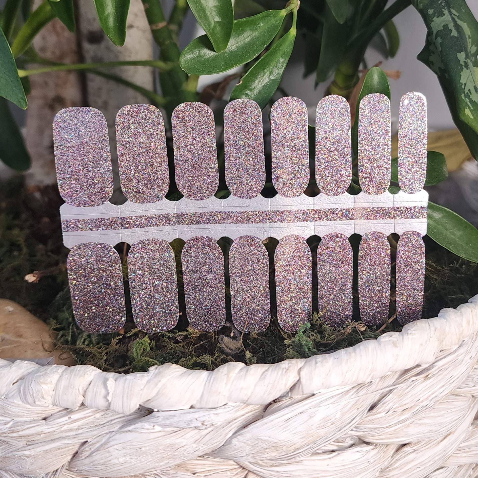 Light Gray Silver Rainbow Glitter Solid