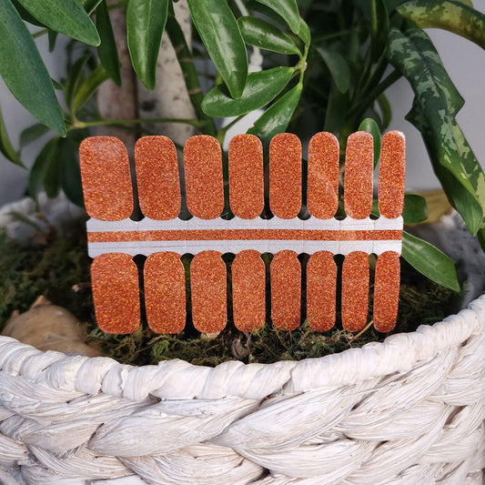Light Gray Burnt Orange Glitter Solid