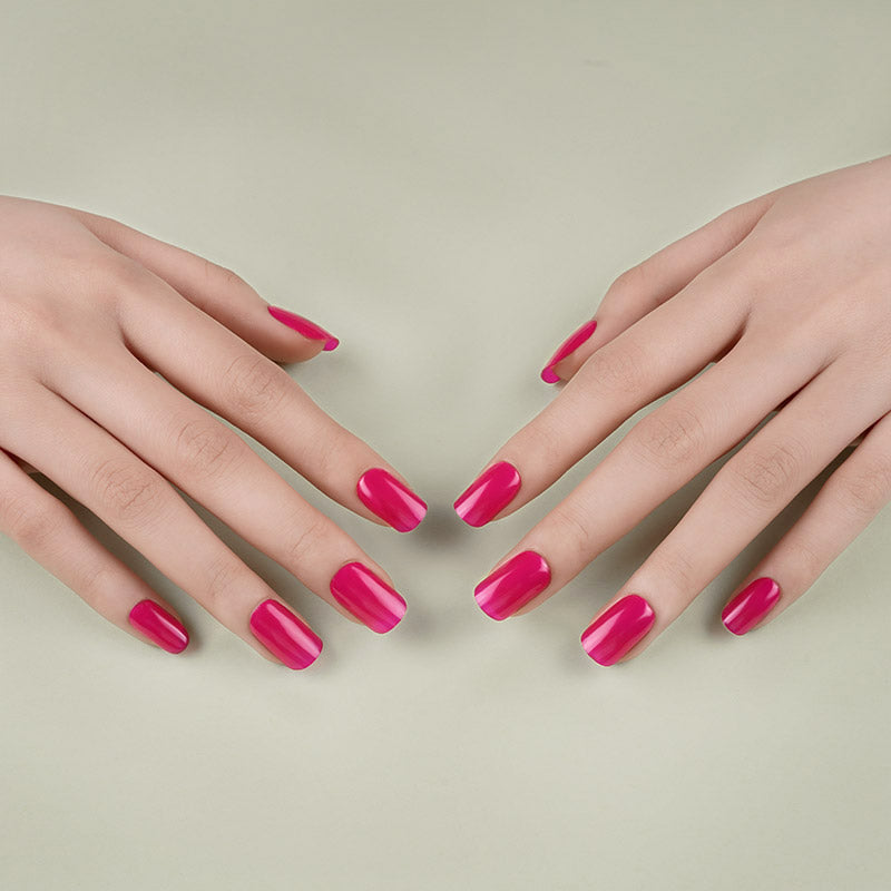 Semi-Cured Gel Nail Wraps - Magenta Solid