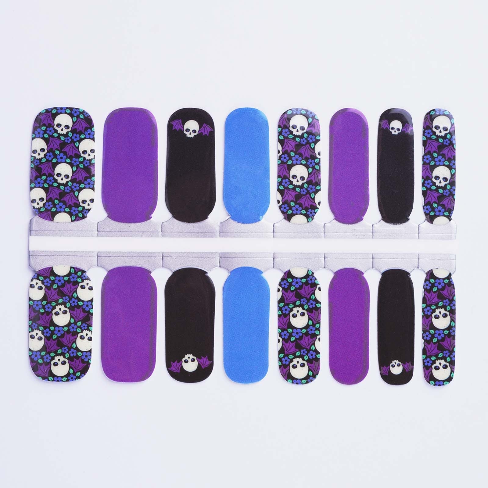 Lavender Glow in the Dark Skulls with Wings