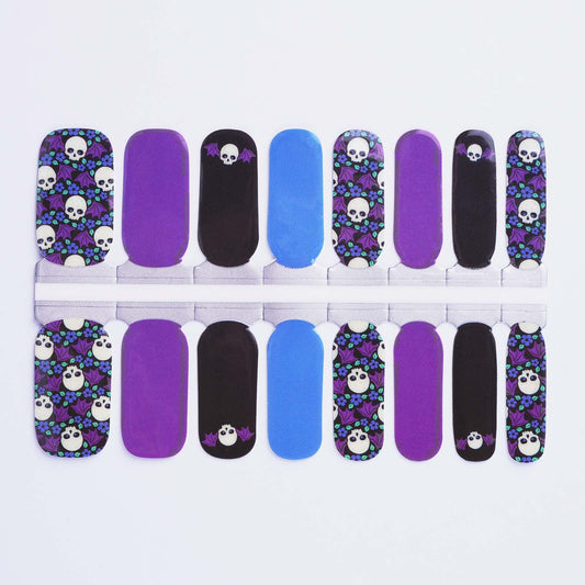 Lavender Glow in the Dark Skulls with Wings