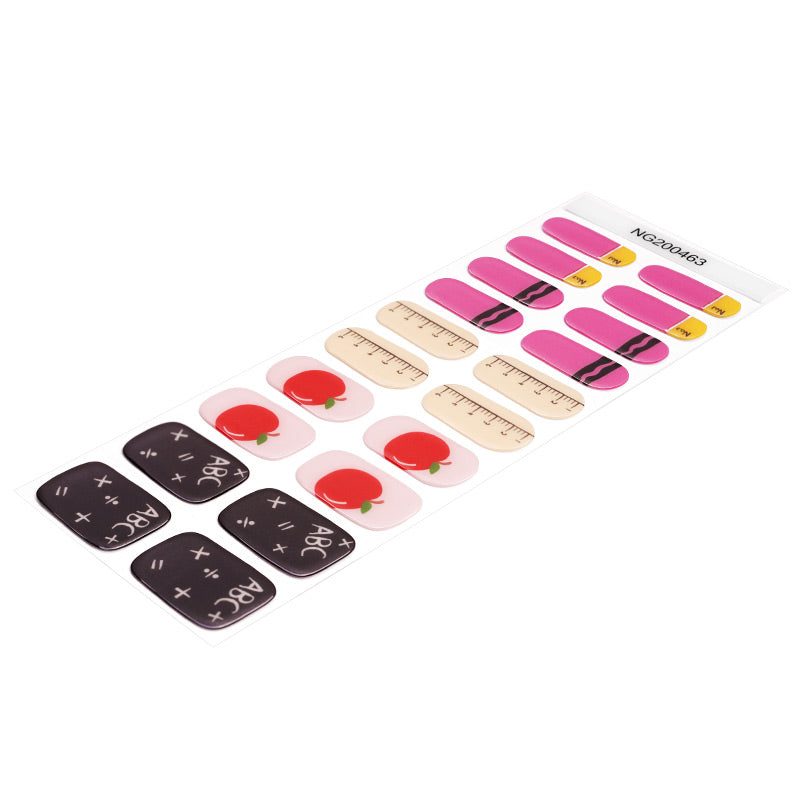 Semi-Cured Gel Nail Wraps - School Days