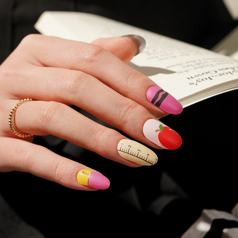 Semi-Cured Gel Nail Wraps - School Days